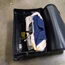 SereneLife EZ Bed Air Mattress with Frame and Rolling Case, Self-Inflating Airbed with Built in Pump for Travel and Hosting, Queen