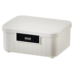 Saim Lockable Storage Box, 2.3 Gallon/9 Liter Combination Lock Box, Medicine Case Container for Personal Private Items, Medicines, Food, Snacks, Locking Cell Phone Smart Device Jail (White)