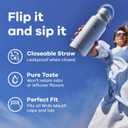 Hydro Flask Water Bottle - Insulated Stainless Steel - Wide Straw Lid, Non Spill, Leakproof in 32 Oz Cascade Blue