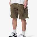 mnml Men's Mnml Men's Allover Frayed Denim Shorts, Size 29