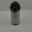 Cresimo 102oz Airpot Coffee Dispenser with Pump & Stainless Steel Table Tent Signs - 3L Airpots for Hot Beverages