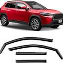 Voron Glass in-Channel Extra Durable Rain Guards for Toyota Corolla Cross 2022-2025, Window Deflectors, Vent Window Visors, 4 Pieces - 200489