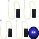 4 Pcs Halloween Glowing LED Light Up Eyes for Mask Cosplay Laser Eyes with Battery Box, Battery Not Included(Blue Light)