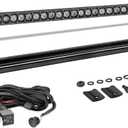 40 Inch Light Bar Kit, AKD Part 210W OSRAM LED Single Row Light Bar w/Wiring Harness Black Cover Off Road Driving Lights Slim Bumper Hood Roof Lights for Trucks Pickup UTV SUV Wrangler Can-Am