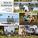 Joyfair Portable Camping Chair, Outdoor Lawn Folding Chairs for Adults, Heavy Duty Large Foldable Chairs for Beach, Fishing, Tailgating and More Outdoor Sport, Carry Bag & Cup Holder