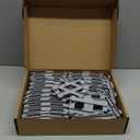 Koowants 47-Piece Train Track Set, Classic Railway Track with 30 Curved Tracks, 14 Straight Tracks,2 Switch and 1 crossoverTracks-Compatible with All Major Brands, Light Grey Toy Track Accessory for Kids