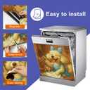 HOMETITUTE Dishwasher Magnet Cover 23x26 Inch Poodle Dishwashing Pattern