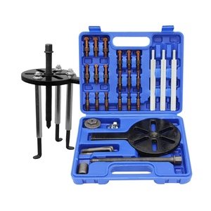 21 in1 Bearing Puller Kit, Bearing Removal Tool, Bearing Separator Set, Bearing Disassembly Gear Puller w/ 3-jaw Hooks and 6 Sizes Red Steel Inner Hole Extractor
