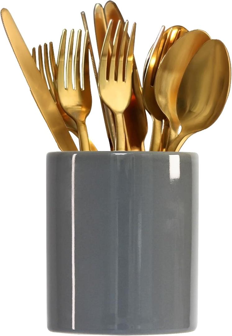 Grey Spoon Holder,Cutlery Holder for Kitchen, Buffet Dining (4.72'')