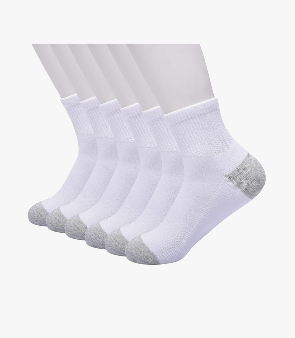 GAP Men's Original Core Quarter Cut, 6-Pack Adult Ankle Socks, Soft & Stretchy.