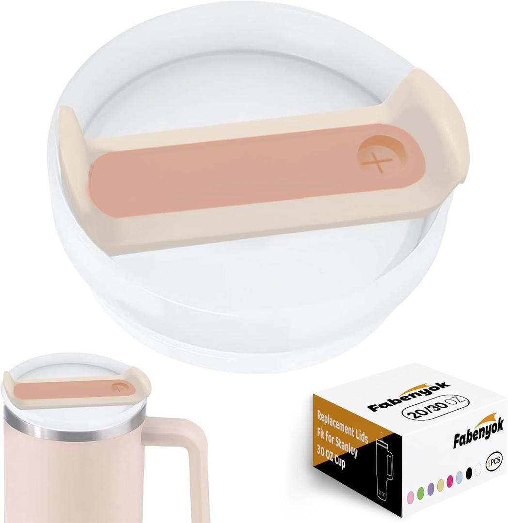 20 OZ 30 OZ Tumbler Lid Replacement Fit for Stanley Cup,1 Pack Clear Replacement Lids, Tumbler Covers for Stanley Cup Accessories (Opaque - Rose Quartz)