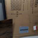 HOOBRO Folding TV Tray Tables, Set of 2 Side Table for Small Space, Industrial Snack Tables for Eating at Couch, Stable Metal Frame, Easy Assembly, Space Saving, Rustic Brown and Black BF25BZ01