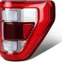 LED Chrome Tail Light Compatible with Ford F150 2021 2022 2023 King Ranch Lariat Limited Platinum Taillights W/Blind Spot Right Passenger Side, Module Not Included, Replace OEM: ML3Z13404D