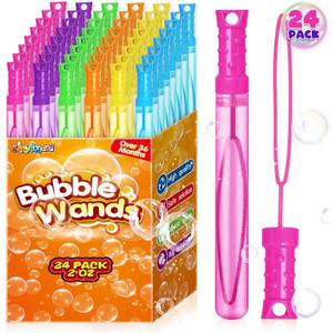 24PCS Bubble Wands for Kids,Bulk Bubble Wand for Kids Party Favor, Bubble Maker for Party Favor,Birthday,Goodie Bags, Wedding, Carnival Prizes, Summer Outdoor Toy Gifts, Assortment 6 Colors
