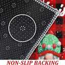 Merry Christmas Red Truck Gnomes Snowflake Buffalo Plaid Doormat 30"x17", Seasonal Winter Xmas Holiday Low-Profile Non-Slip Floor Mat Switch Mat for Indoor Outdoor