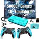 U36 Retro Game Console,50000+Games and 40 Emulators, with Dual 2.4G Wireless Controllers, Plug and Play 4K HD HDMI TV Game Stick (128GB) 1