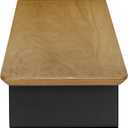 White Oak Wood Desk Shelf for Top of Desk 44 Inch Length Wood Monitor Riser with Middle Shelf
