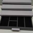 GLOKUUCA Perfume Organizer for Men, 3 Tier Wood Perfume Display Stand with Velvet Lining Drawer and Hidden Compartment for Watch,Jewelry,Perfume Display Risers,A Gift for Men (Black+Gray)