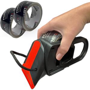 Clear Packing Tape with Dispenser (2 Rolls) - Professional Grade for Boxes - Packaging, Shipping with Refillable Dispenser, Fits Standard Bulk Up to 2" Wide
