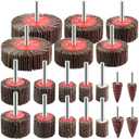20 Pcs Flap Wheel Sander Set 80 Grit Sanding Wheel for Drill 1/4" Shank for Metal Wood