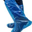 Fancystyle Pack of 80 Disposable Thicker Boot and Shoe Covers 19 inch Tall Extra Large Resistant Water/Skid Resistant Blue (80)