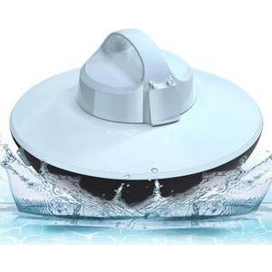 Robotic Pool Cleaner, Cordless Pool Vacuum with Dual-Drive Motors, Top Handle, Self-Parking Technology, Lightweight, Perfect for Above-Ground/In-Ground Flat Pools up to 645sq.ft (Lasts 90 Mins)