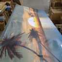 wall26 - Tropical Sunset Blue Water Endless Summer - Canvas Art Home Art - 47x24 inches