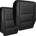 NLQR Front Driver & Passenger Side Bottom Replacement Seat Covers Microfiber Leather Black Compatible with Honda Accord 2008 2009 2010 2011 2012