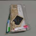 Temlum 15 Pcs Mini Chalkboard Sign with 6 Color Chalk Markers, 2.9 x 3.9 Wooden Blackboard Reusable Small Chalkboards for Food, Buffet, Message Board, Table Number (Rustic Brown)