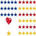 BOROSO 45PCS Balloon Weights Colorful Plastic Heavy Balloon Pendants Wedding Birthday Party Balloons Accessories For Helium Balloon Decoration (Star)