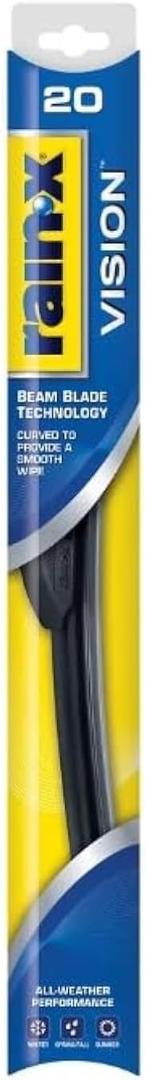 Rain-X 20'' Vision Wiper Blade, Standard Beam, All Weather Performance Curved Smooth Wipe (20)