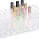 Rollerball Perfume Organizer, 44 Spaces Acrylic Fragrance Organizer, Lipstick Holder Lipgloss Holder, Clear