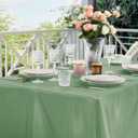 P Pothuiny 2 Pack Sage Green Satin Tablecloth 54 x 54 Inches Square Table Cloth Overlay Satin Table Cover Bright Smooth Fabric Decoration for Wedding Banquet Party Dining