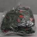 Ceenna 2 Pcs 6 ft Christmas Garland with Lights Christmas Prelit Artificial Garland with Pine Berries Decor Christmas Fireplace Decorations for Mantle Banister Indoor Outdoor(Flower)