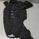 Lovelonglong Waterproof Dog Raincoat  4-Leg Full Body Dog Rain Suit with Reflective Strips & Leash Opening, Outdoor Dog Jacket for Rainy Weather (2XL (back 19"), Black)