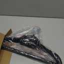 Smartor Black Velvet Hangers 20 Pack, Space Saving Clothes Hangers with Tie Bar, Non-Slip Felt Hanger with Shoulder Notches, Heavy Duty Suit Hanger for Coat, Shirt, Pants, Dress