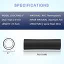 Flexible 3 Inch 8ft Aluminum Ducting-4 Layer Protection Dryer Vent Hose for HVAC Heating Cooling Ventilation and Exhaust, 2 Clamps Included