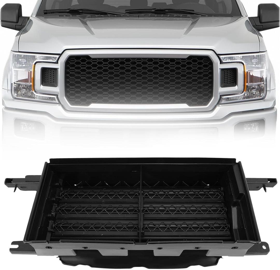 Front Lower Active Grille Radiator Shutter Assembly with Actuator Motor Compatible with Ford F-150 2015-2017 All Engine # 601-337, FL3Z8475D