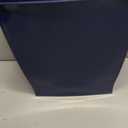 iDesign Small Plastic Bathroom Trash Can, Slim Rectangle Garbage Bin for Bedroom, Office, Dorm, Navy Blue