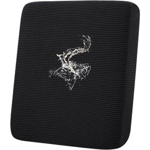 hyha Waterproof Couch Cushion Covers for Pets, Non Slip Sofa Seat Cover for Dogs Washable, Soft Thick Stretch Jacquard Fabric, Sofa Slipcovers with Elastic Bottom (1 Piece for Backrest L, Black)
