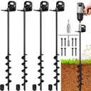 25" Ground Anchors Screw in, 4 Pack Shed Anchors Kit