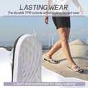 MEGNYA Women's Comfortable Walking Sandals with Arch Support, Athletic Hiking Sandals with Handmade Straps, Outdoor Soft Water Sandals for Beach Poolside Travel Camping (8.5, W24-white)