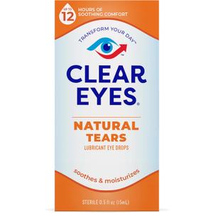 Clear Eyes Natural Tears Eye Drops, 0.5 Fl Oz