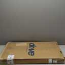 Drive Medical 13067 Non Tilt Top Overbed Table with Wheels and Secure Height Adjustment,Tray Table for Hospital or Home Use, Bedside Rolling Overbed Table, Silver Vein