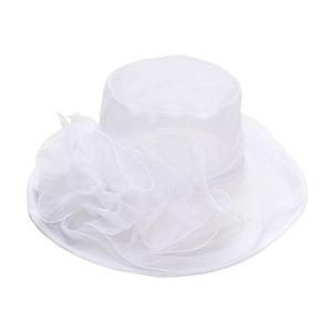 Women Organza Derby Hat Fascinator Tea Party Wedding Church Derby Hat Fascinator Hats Dual-use