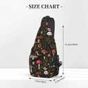 Vintage Elephant Sling Backpack Unisex Crossbody Chest Bag Shoulder Chest Bag For Women Men Hiking Travel, Mushroom Snail Berry
