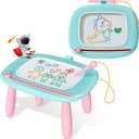 Kikidex Magnetic Drawing Board, Toddler Girl Toys for 1-2 Year Old, Doodle Board Pad Learning and Educational Toys for 1 2 3 Year Old Baby Kids Birthday Gift(Light Blue)