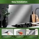 24" x 36" Oversized Stainless Steel Backsplash Panel | Full-Coverage Splatter Guard for Kitchen Wall Behind Stove & Range Hood, Includes Pre-Drilled Holes for Easy Installation