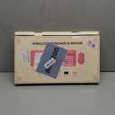 Wireless Keyboard and Mouse Combo with Phone/Tablet Holder, Cute Full-Size Typewriter-Style Keyboard, Retro Round Keycaps, 3-Level DPI Mouse, 2.4GHz Cordless Connection for Windows/PC/Laptop (Pink)