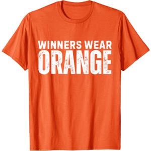 Winners Wear Orange Spirit Wear Team Game Color War Camp T-Shirt